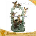 large bronze water fountains with children for garden decoration